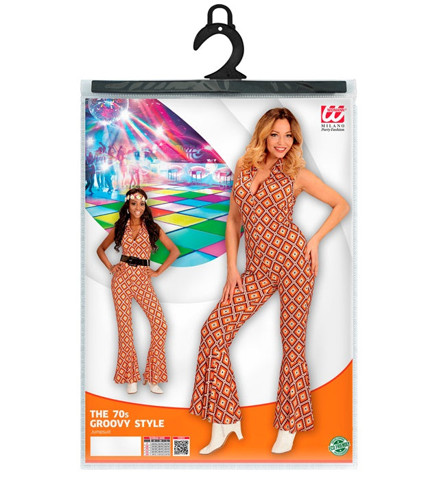 THE 70s GROOVY STYLE Rhombus Overall 70er Jahre Retro-Kostüm für Fasnacht