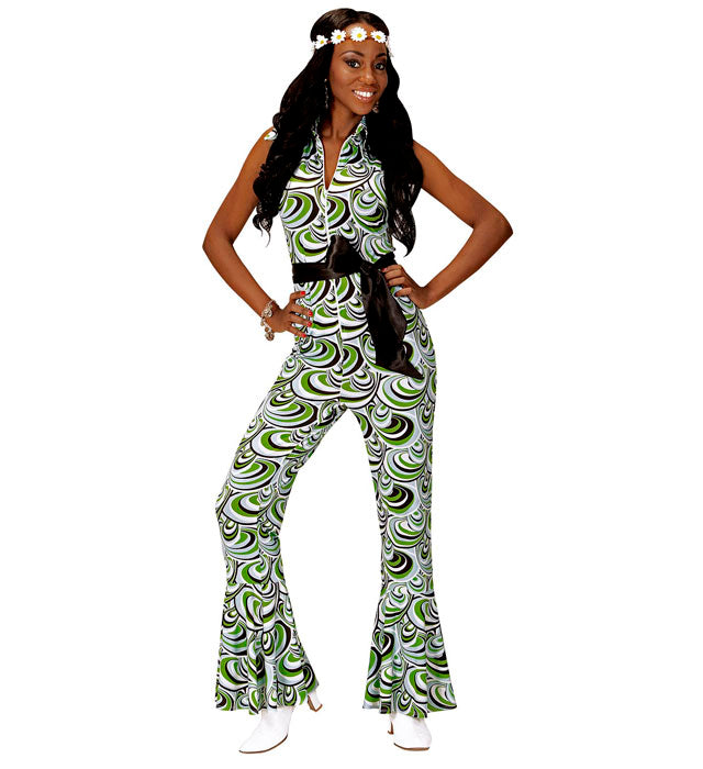 THE 70s GROOVY STYLE - waves Overall mit buntem 70er Jahre Wellenmuster