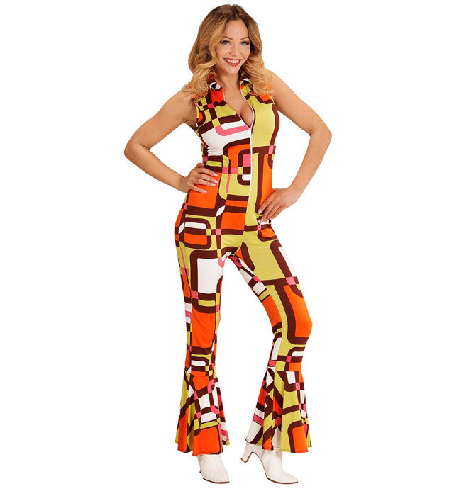 THE 70s GROOVY STYLE bunter Retro Overall für Fasnacht und Mottoparty