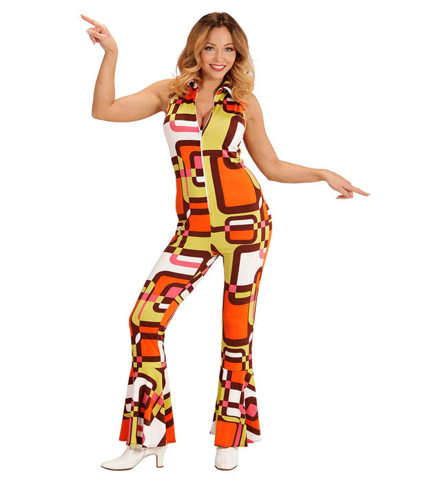 THE 70s GROOVY STYLE bunter Retro Overall für Fasnacht und Mottoparty