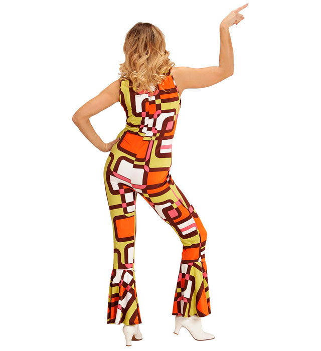 THE 70s GROOVY STYLE bunter Retro Overall für Fasnacht und Mottoparty