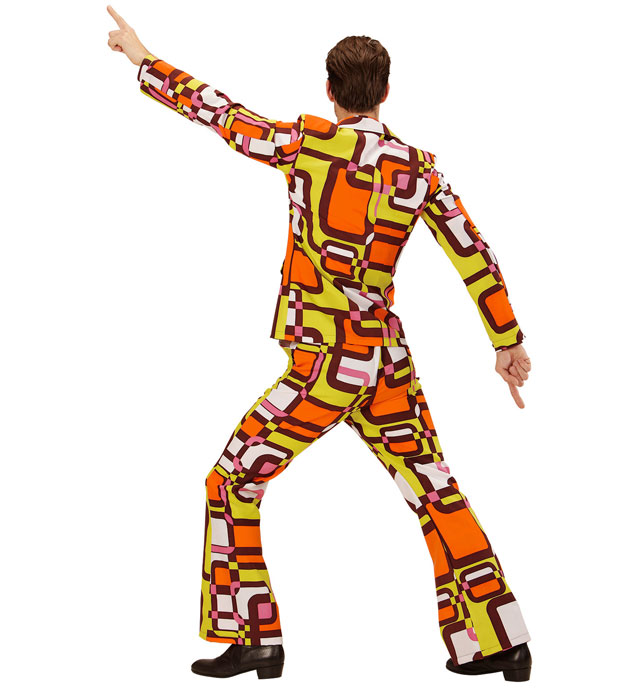 THE 70s GROOVY STYLE Kostüm mit Jackett und Hose im Retro 70er Jahre Design
