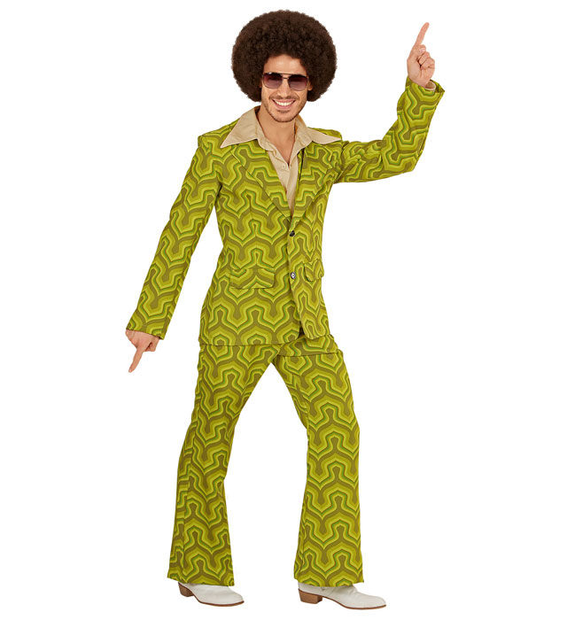 THE 70s GROOVY STYLE Kostüm mit Jackett und Hose im Retro-Design