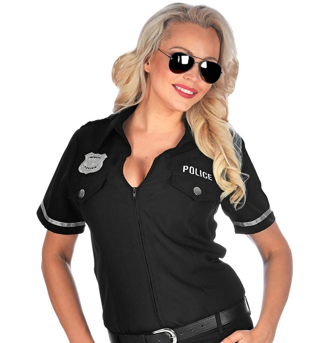 Polizistin Bluse klassisch für Fasnacht und Karneval