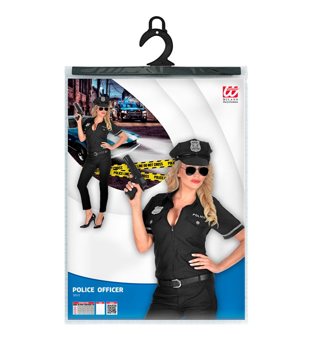 Polizistin Bluse klassisch für Fasnacht und Karneval