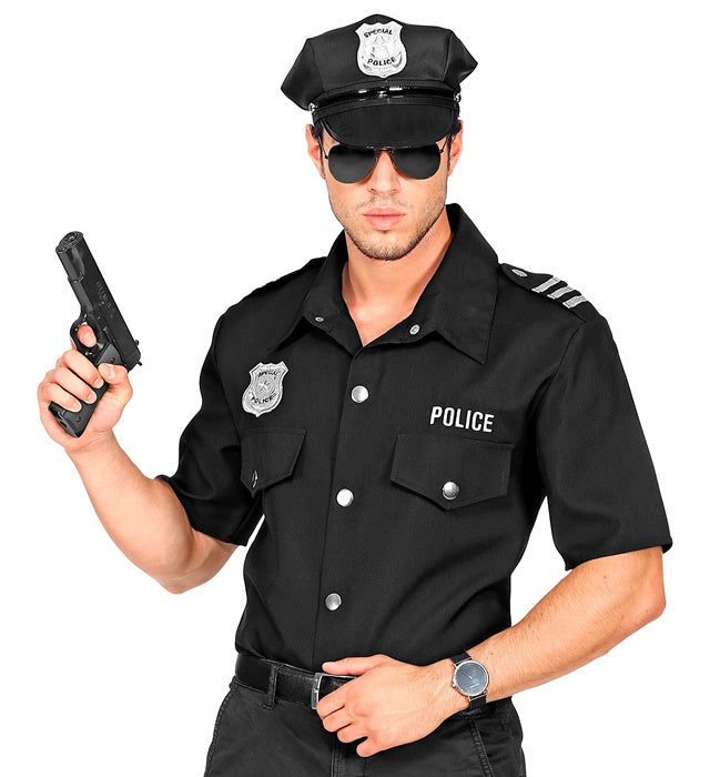 Polizisten-Hemd in klassischem Design für Fasnacht und Karneval
