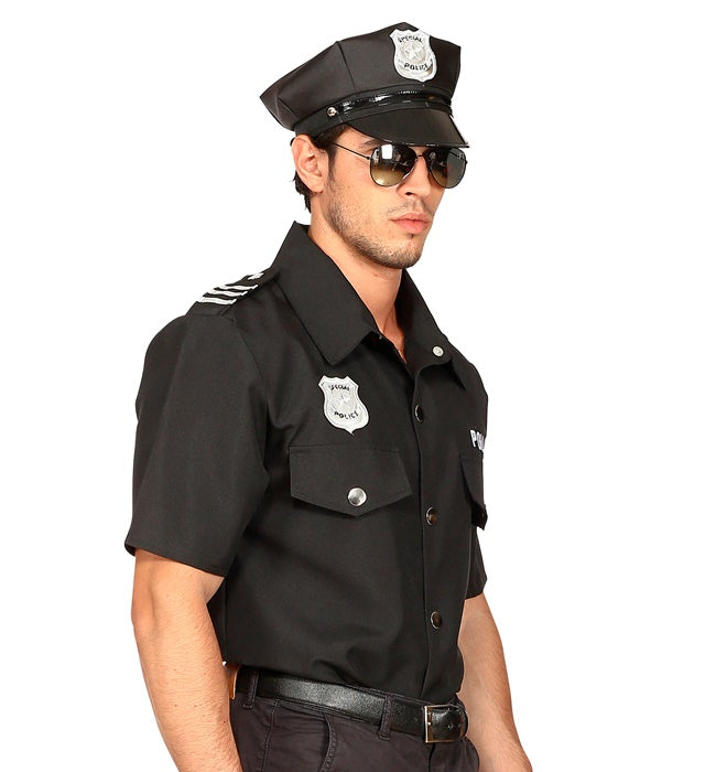 Polizisten-Hemd in klassischem Design für Fasnacht und Karneval