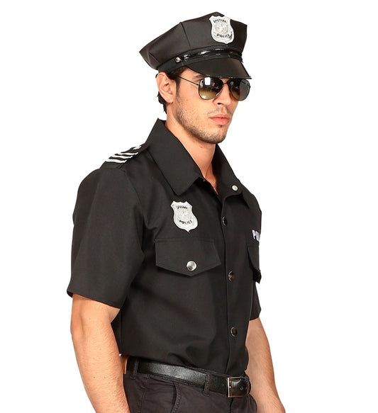 Polizisten-Hemd in klassischem Design für Fasnacht und Karneval