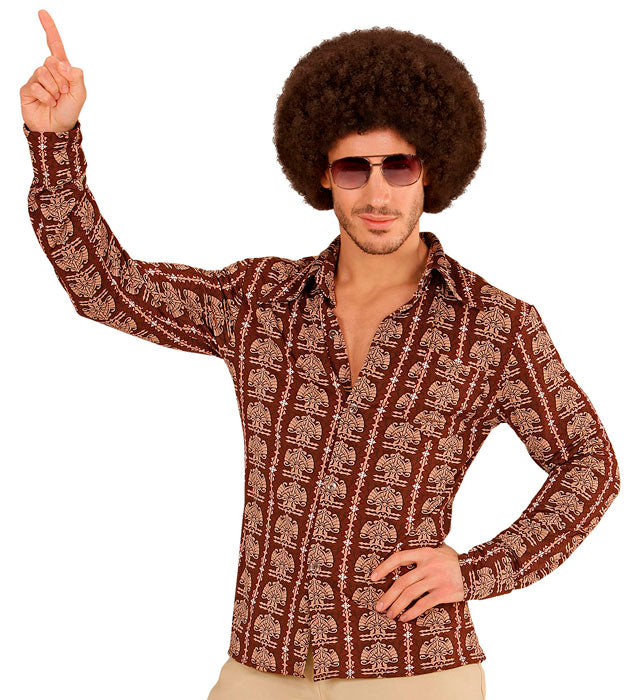 THE 70s GROOVY STYLE Hemd im Retro 70er Jahre Design für Fasnacht und Karneval