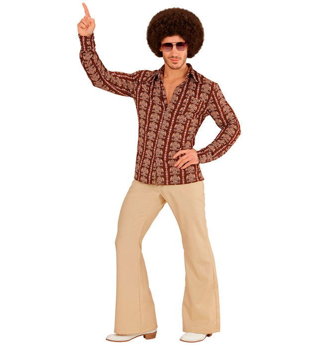 THE 70s GROOVY STYLE Hemd im Retro 70er Jahre Design für Fasnacht und Karneval