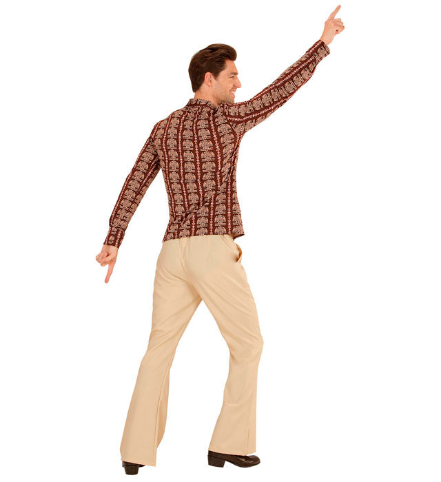 THE 70s GROOVY STYLE Hemd im Retro 70er Jahre Design für Fasnacht und Karneval