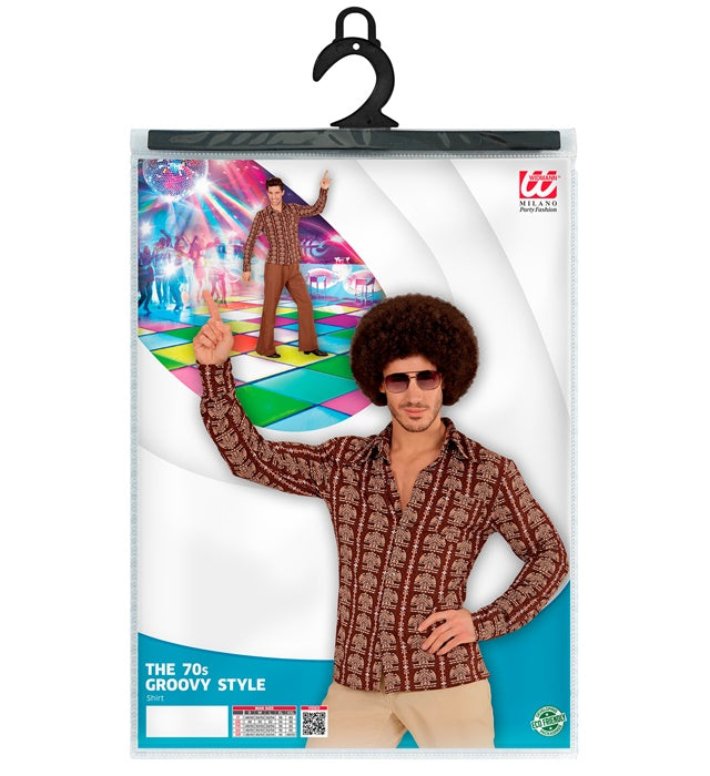 THE 70s GROOVY STYLE Hemd im Retro 70er Jahre Design für Fasnacht und Karneval