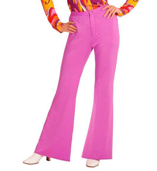 Violette Schlaghose im 70er Jahre Stil für Fasnacht und Mottopartys