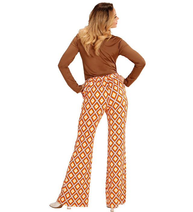 THE 70s GROOVY STYLE Rhombus-Hose mit Retro Rautenmuster für Fasnacht