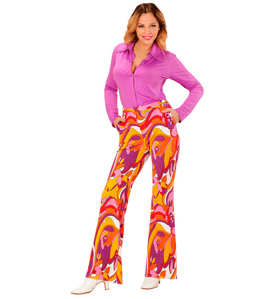THE 70s GROOVY STYLE Orchid Schlaghose im 70er Jahre Stil für Fasnacht
