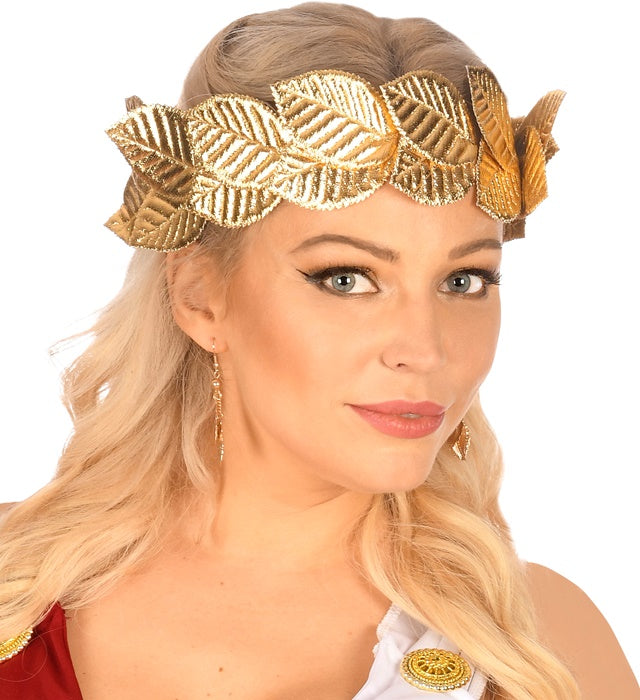 Goldener Lorbeerkranz als festliches Kostümzubehör für Fasnacht