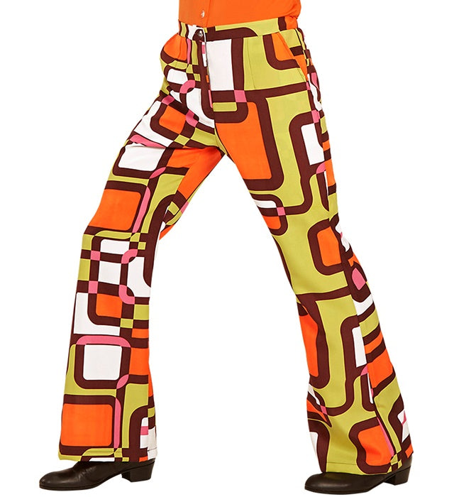 THE 70s GROOVY STYLE Schlaghose im Retro 70er Jahre Design für Fasnacht