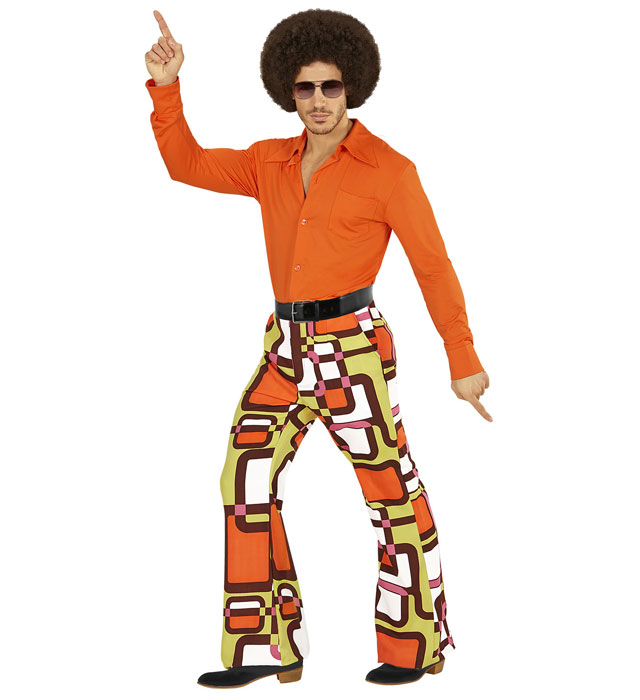 THE 70s GROOVY STYLE Schlaghose im Retro 70er Jahre Design für Fasnacht