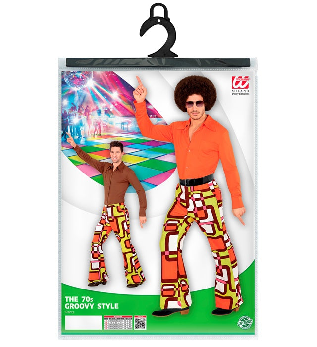 THE 70s GROOVY STYLE Schlaghose im Retro 70er Jahre Design für Fasnacht