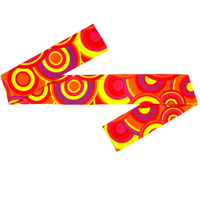 THE 70s GROOVY STYLE orange Bubbles Stirnband im Retro-Design