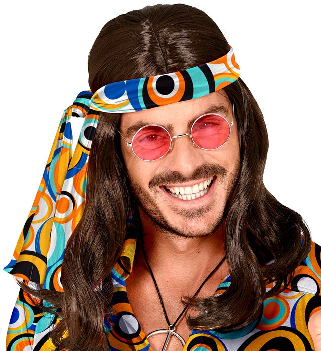 THE 70s GROOVY STYLE Bubbles Stirnband mit buntem Retro-Bubble-Muster