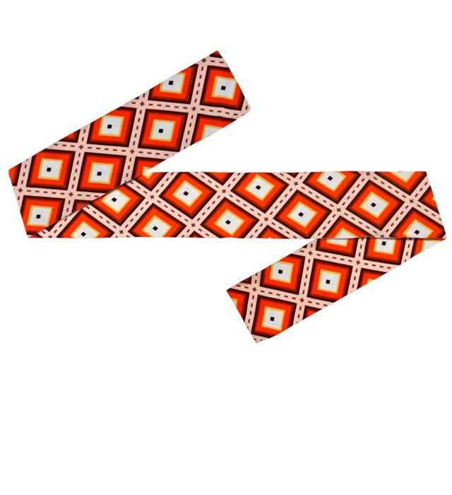THE 70s Groovy Style Stirnband mit Rhombus-Muster in Retro-Design