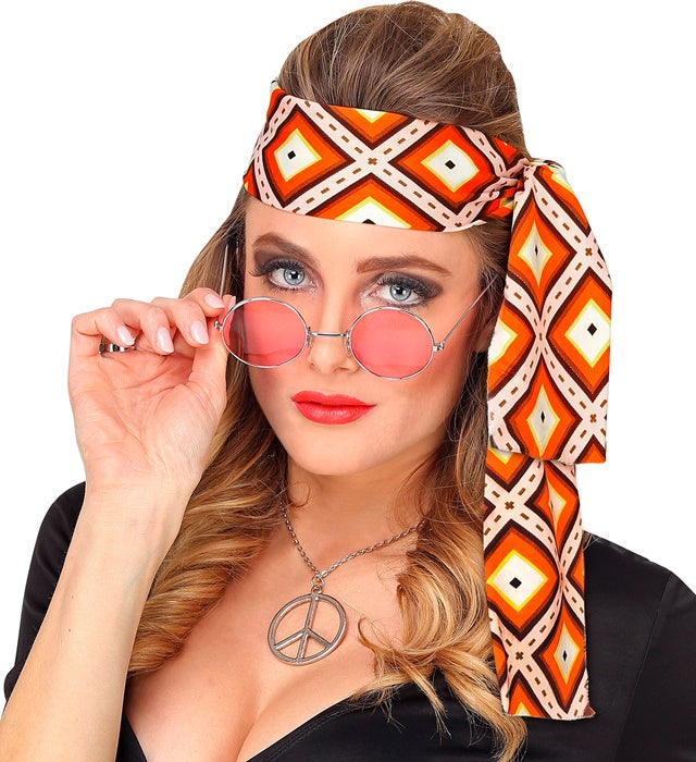 THE 70s Groovy Style Stirnband mit Rhombus-Muster in Retro-Design