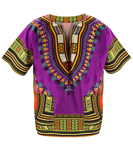 Buntes Dashiki Shirt mit traditionellem afrikanischem Muster für Fasnacht