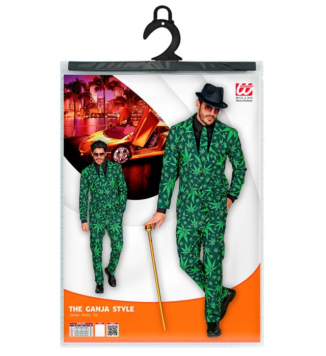THE GANJA STYLE Kostüm-Set mit Jackett, Hose und Krawatte für Fasnacht