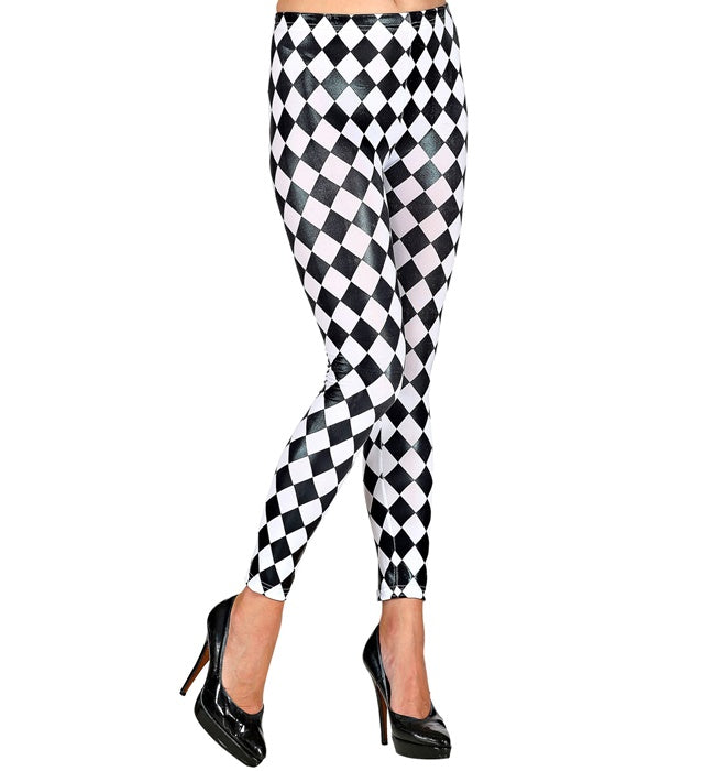 Bunte Rautenmuster Leggings in leuchtenden Farben für Fasnacht und Karneval