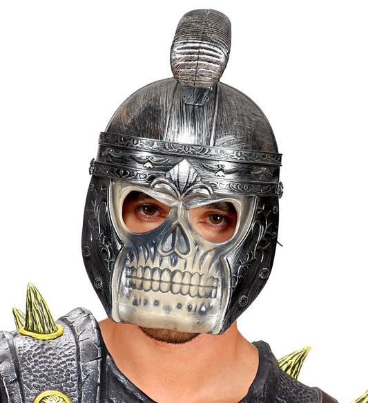 Totenkopf Gladiatorenhelm aus Hartplastik mit detailliertem Totenkopf-Design