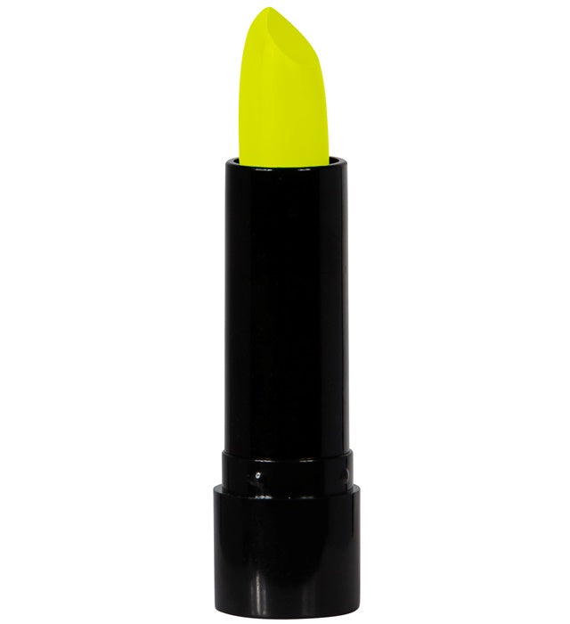 Neon gelber Lippenstift 6 ml geöffnet mit leuchtender Farbe