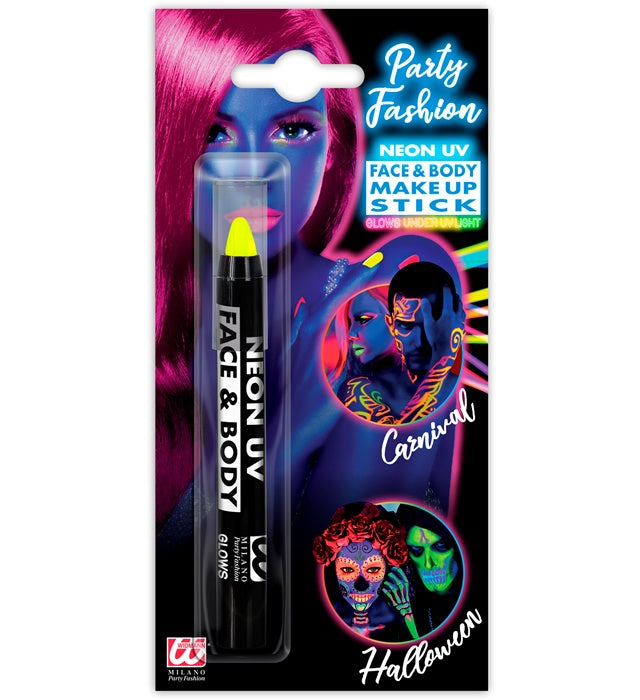 Neon Gelb Schminkstift 3,5 ml für Fasnacht und Karneval