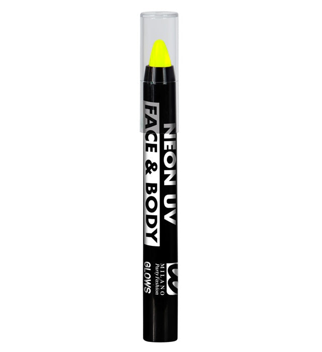 Neon Gelb Schminkstift 3,5 ml für Fasnacht und Karneval