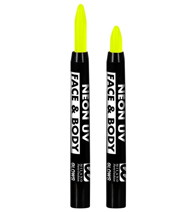 Neon Gelb Schminkstift 3,5 ml für Fasnacht und Karneval