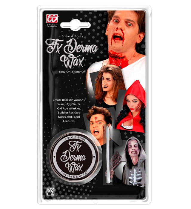 Derma Wachs Set 25 g mit Spatel zur Pflege von Tiermasken und Kostümen