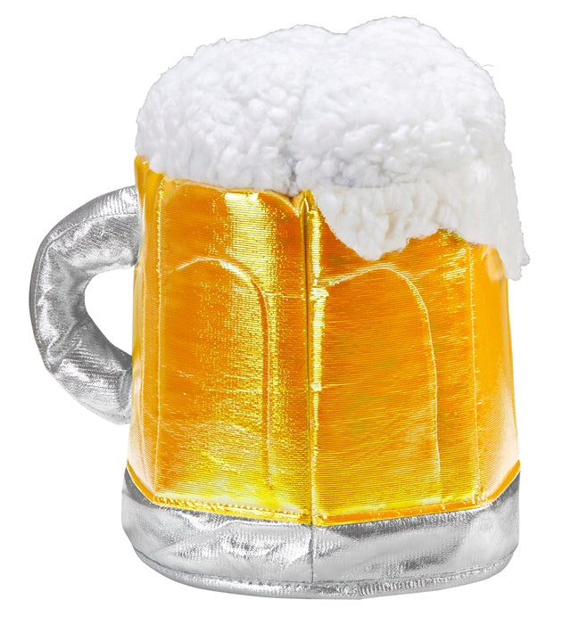Bierkrug Hut aus Schaumstoff in typischer Krugform als Fasnachts-Accessoire