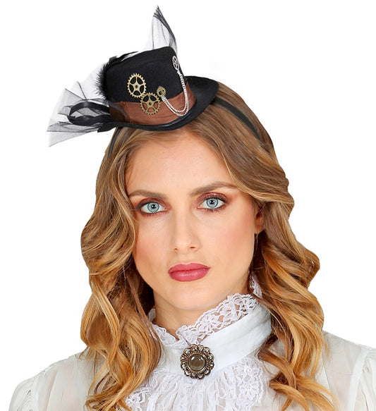 Steampunk Minizylinder in Vintage-Optik als Fasnacht Accessoire