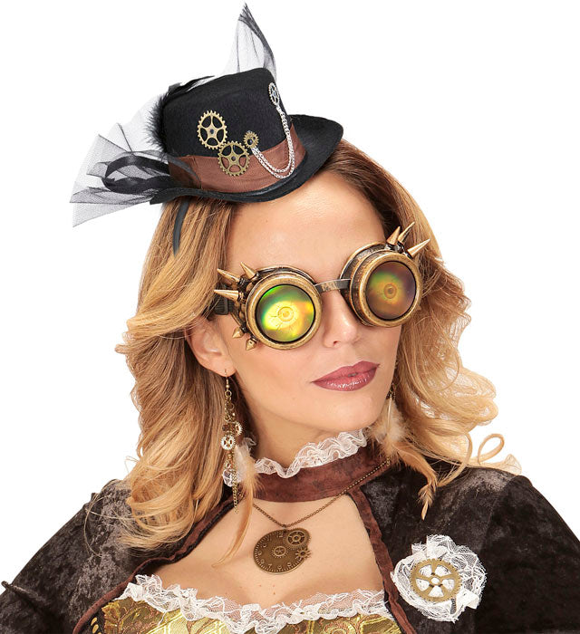 Steampunk Minizylinder in Vintage-Optik als Fasnacht Accessoire