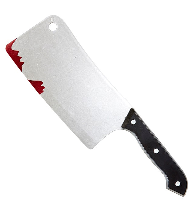 Blutiges Hackebeil 30 cm aus Kunststoff mit realistischem Bluteffekt