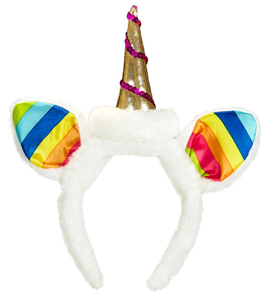 Bunter Einhorn Haarreif für Kinder mit glitzernden Akzenten