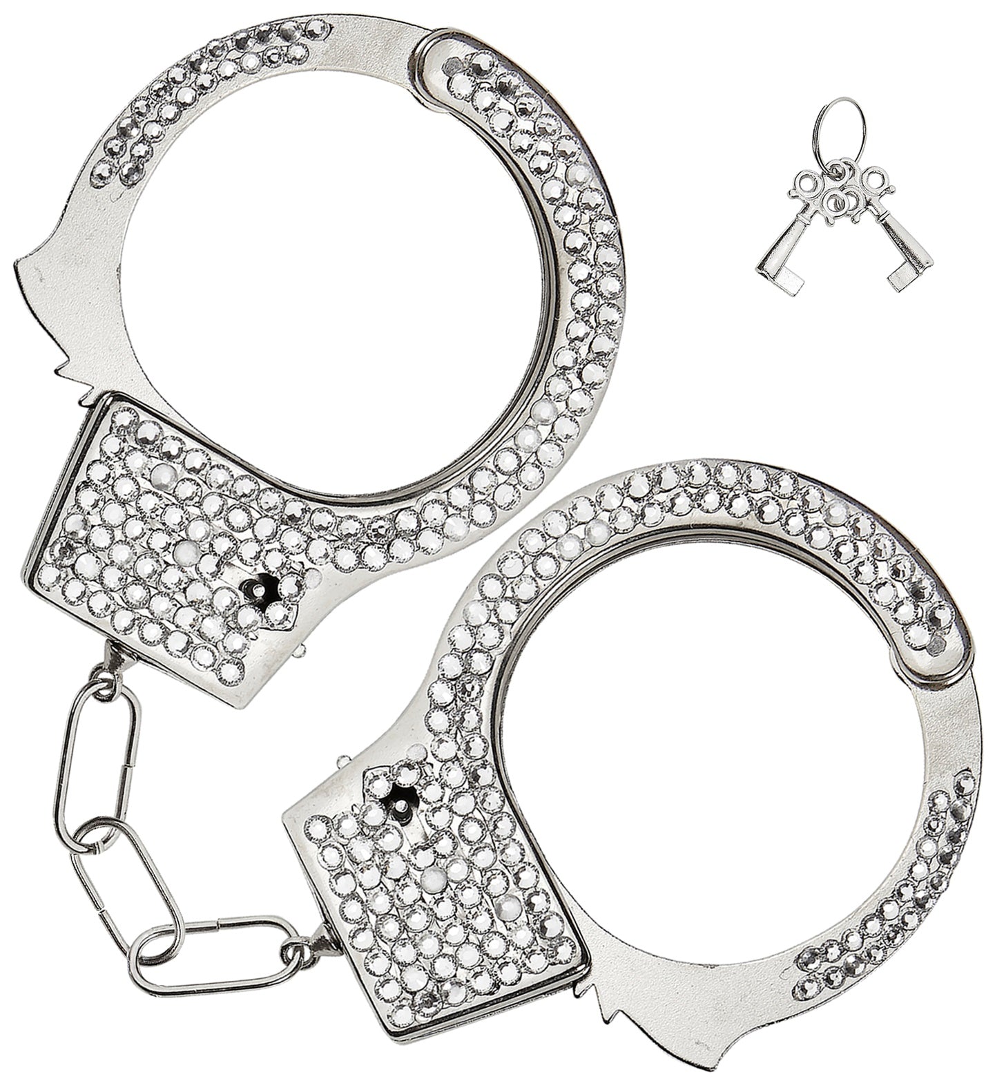 Metall Strass Handschellen mit Schlüssel - Fasnacht24.ch