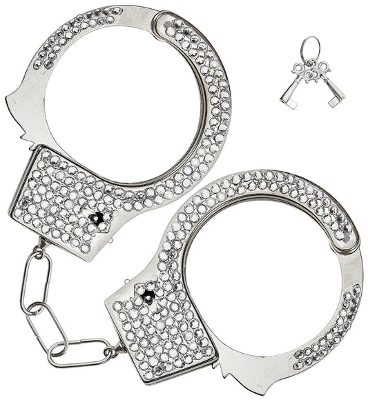 Metall Strass Handschellen mit Schlüssel - Fasnacht24.ch