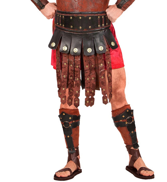 Gladiatoren Rock mit Gürtel in Lederoptik für Fasnacht Kostüm
