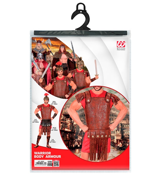 Gladiatoren-Rüstung in hochwertiger Lederoptik für Fasnacht und Mottoparty