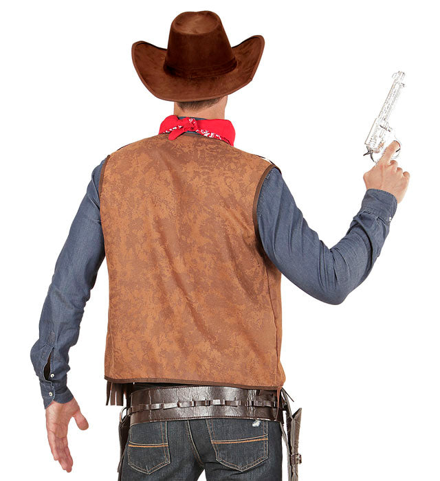 Cowboy-Weste in klassischem Western-Design für Fasnacht und Mottopartys
