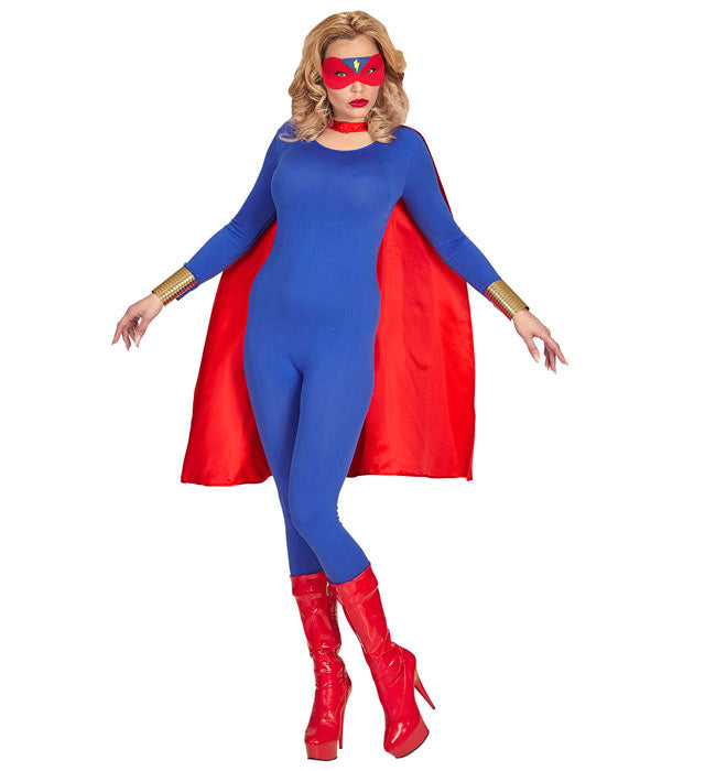 Superhelden-Umhang und schwarze Augenmaske 85 cm Fasnacht-Kostümzubehör