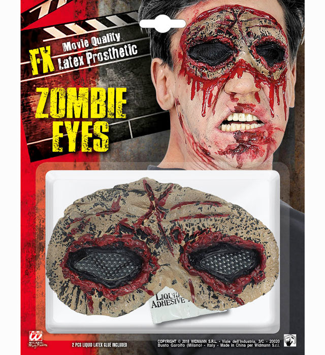 Zombie-Augen Prothese aus FX Latex mit flüssigem Latexkleber für Halloween-Kostüm