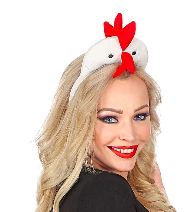 Huhn Kostüm-Set mit Haarreif und Schwanz für Fasnacht