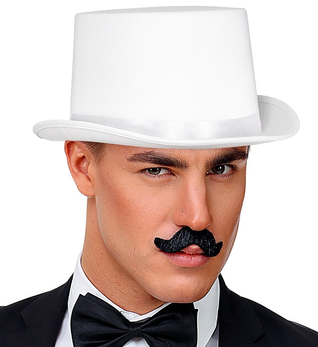 Weisser Zylinder Hut 13 cm für Fasnacht und Karneval